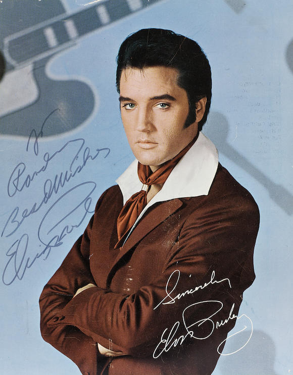 Bonhams An Autographed Elvis Presley Rca Recording Catalogue Card Circa 1970 1773