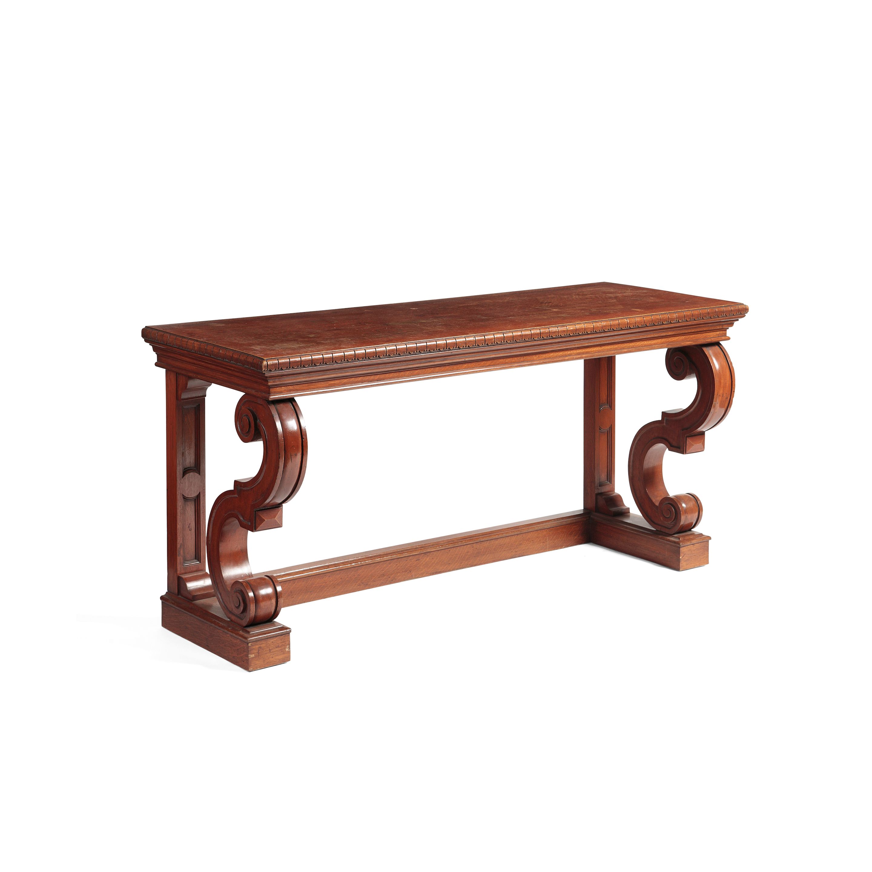 A Victorian oak console table
