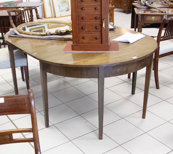 Bonhams A pair of III mahogany 'D' shaped dining table ends
