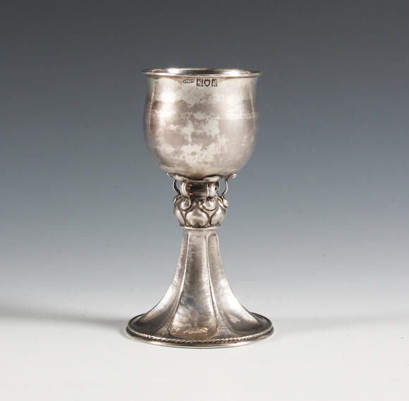 Bonhams : A Ramsden and Carr silver goblet London, 1905,