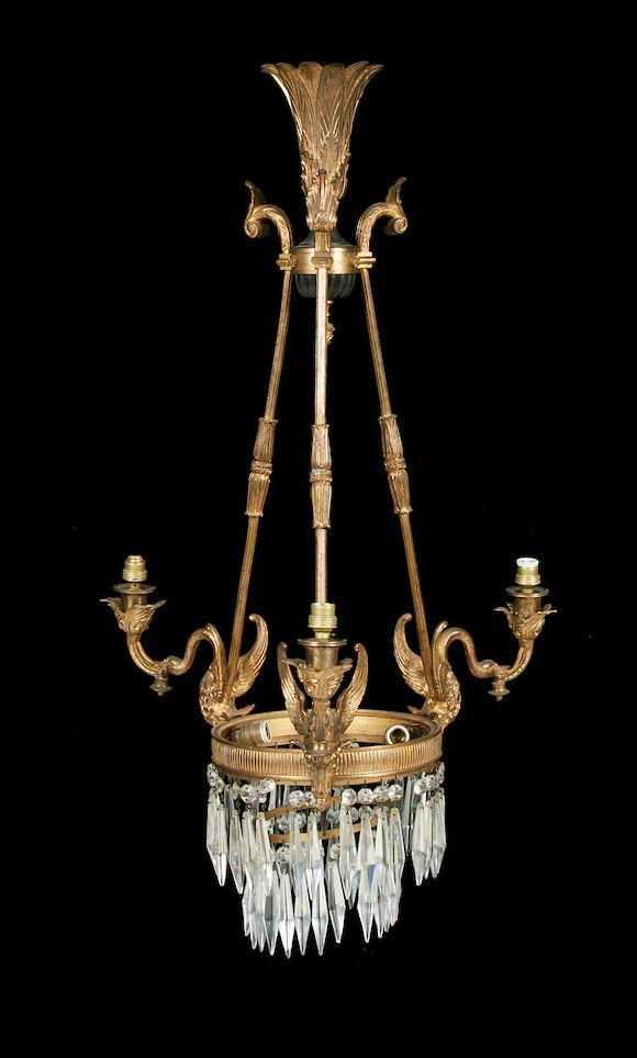 Bonhams : An early 20th century Empire style gilt and patinated bronze ...