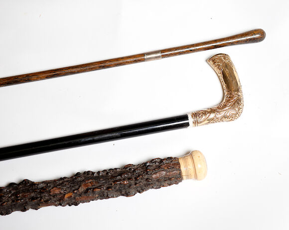 Bonhams : Welsh Interest: Three 19th century walking canes
