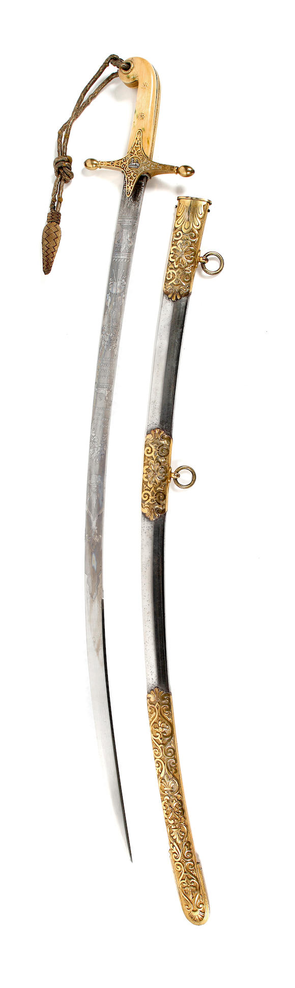 Bonhams : A Mameluke Hilted Officer's Levee Sabre Of The 11th Prince ...