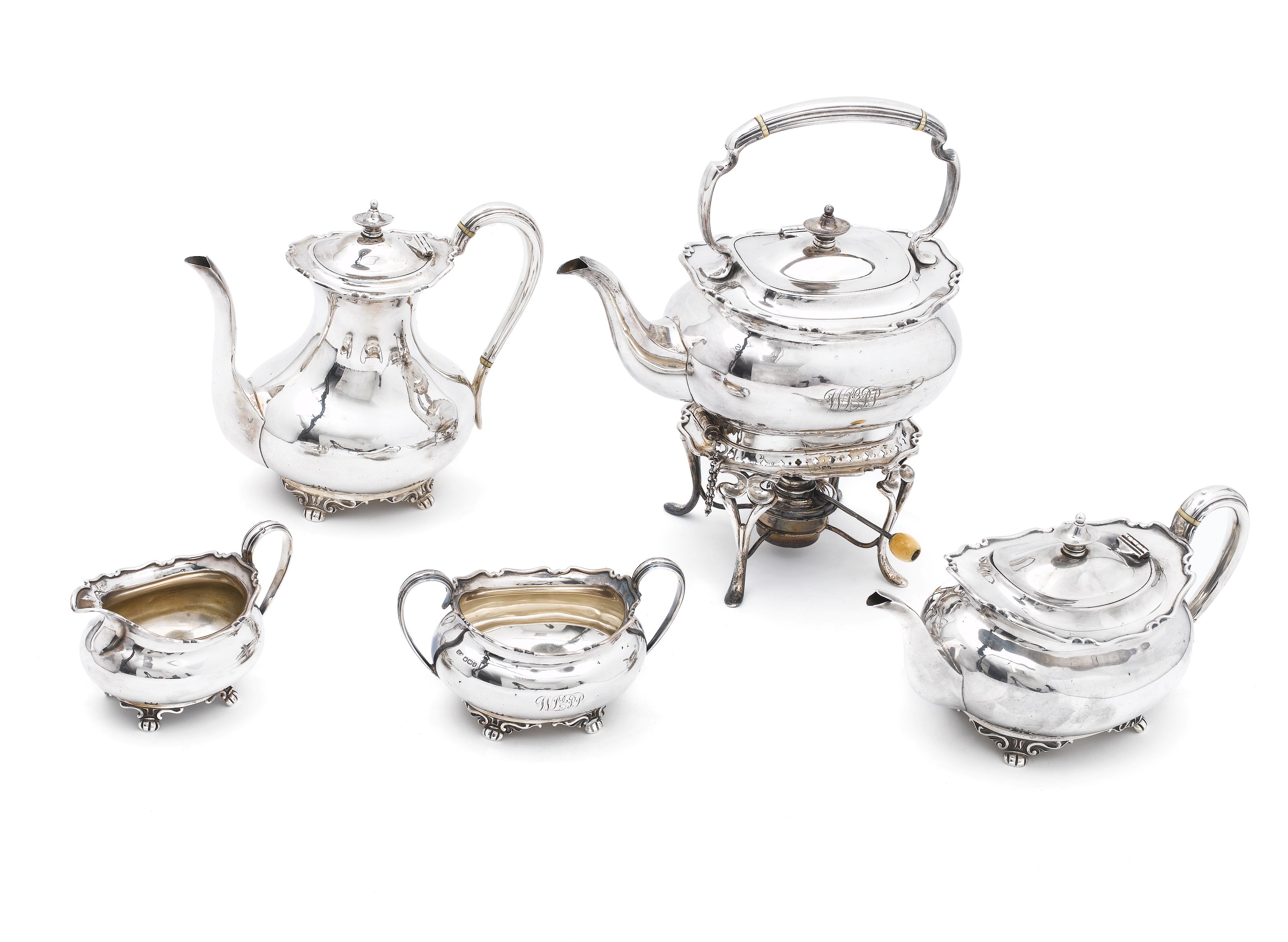 Bonhams A silver fivepiece tea and coffee service, by Atkin Brothers