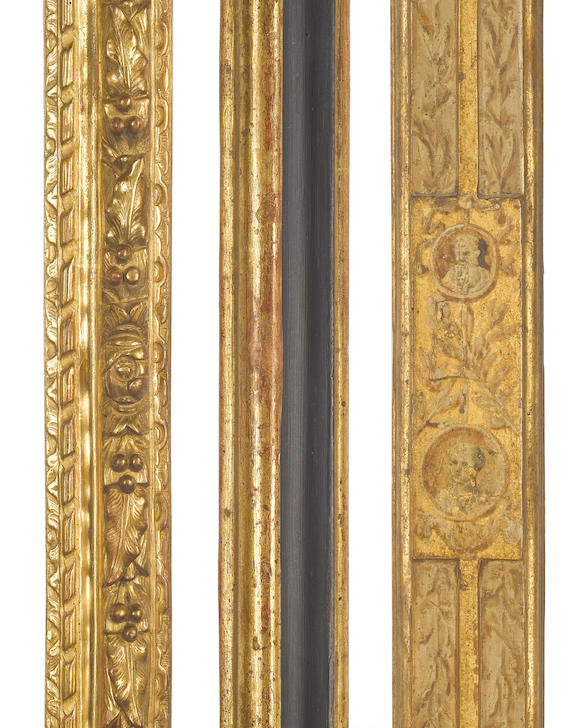 Bonhams : An Italian 17th Century ebonised and parcel gilt moulding frame