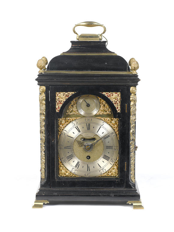 Bonhams : A first half of the 18th century ebonised bracket timepiece ...