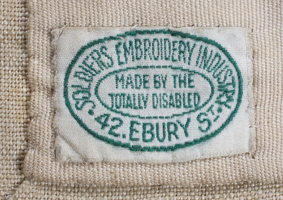 Bonhams : An embroidered quilt worked by 'The Soldiers Embroidery Industry'