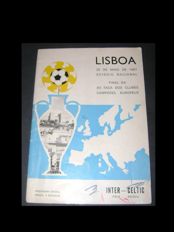 Bonhams : 1967 European Cup Final programme