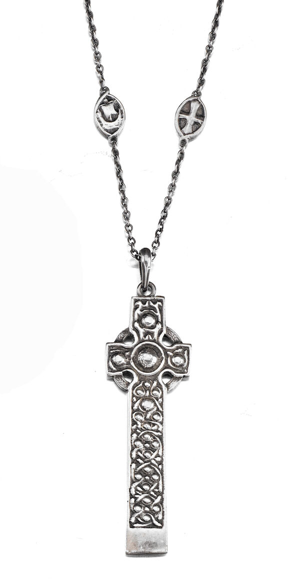 Alexander Ritchie Cross Bonhams : A silver Celtic cross pendant, by Alexander Ritchie, (2)