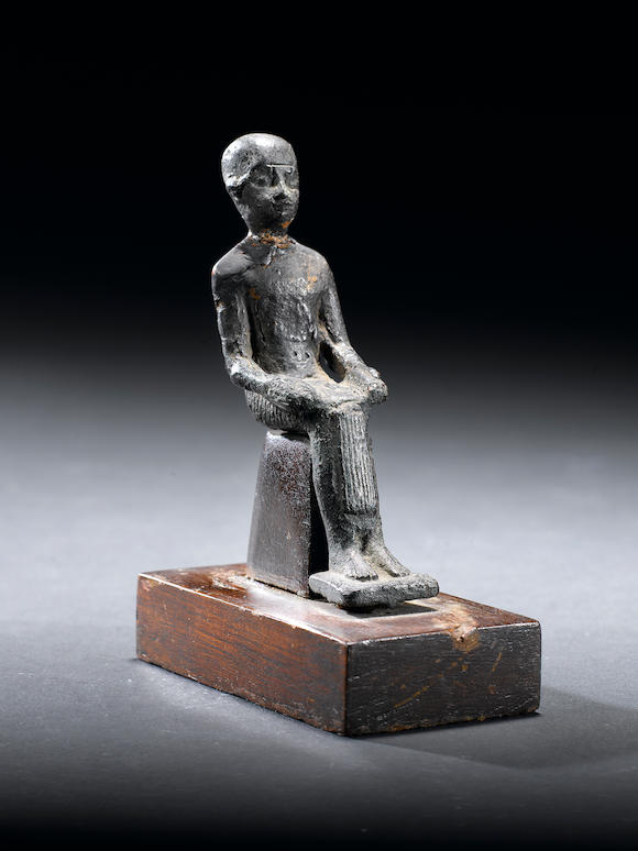 Bonhams : An Egyptian Bronze Figure Of Imhotep