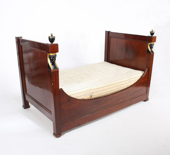 Bonhams : A late 19th century French mahogany, ebonised and parcel gilt ...