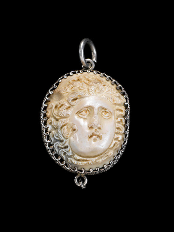 Bonhams : A Roman agate cameo of Medusa