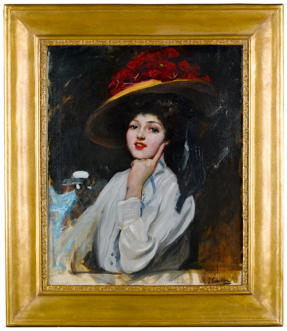 Bonhams : Joaquin Sorolla y Bastida (Spanish, 1863-1923) Portrait of a ...