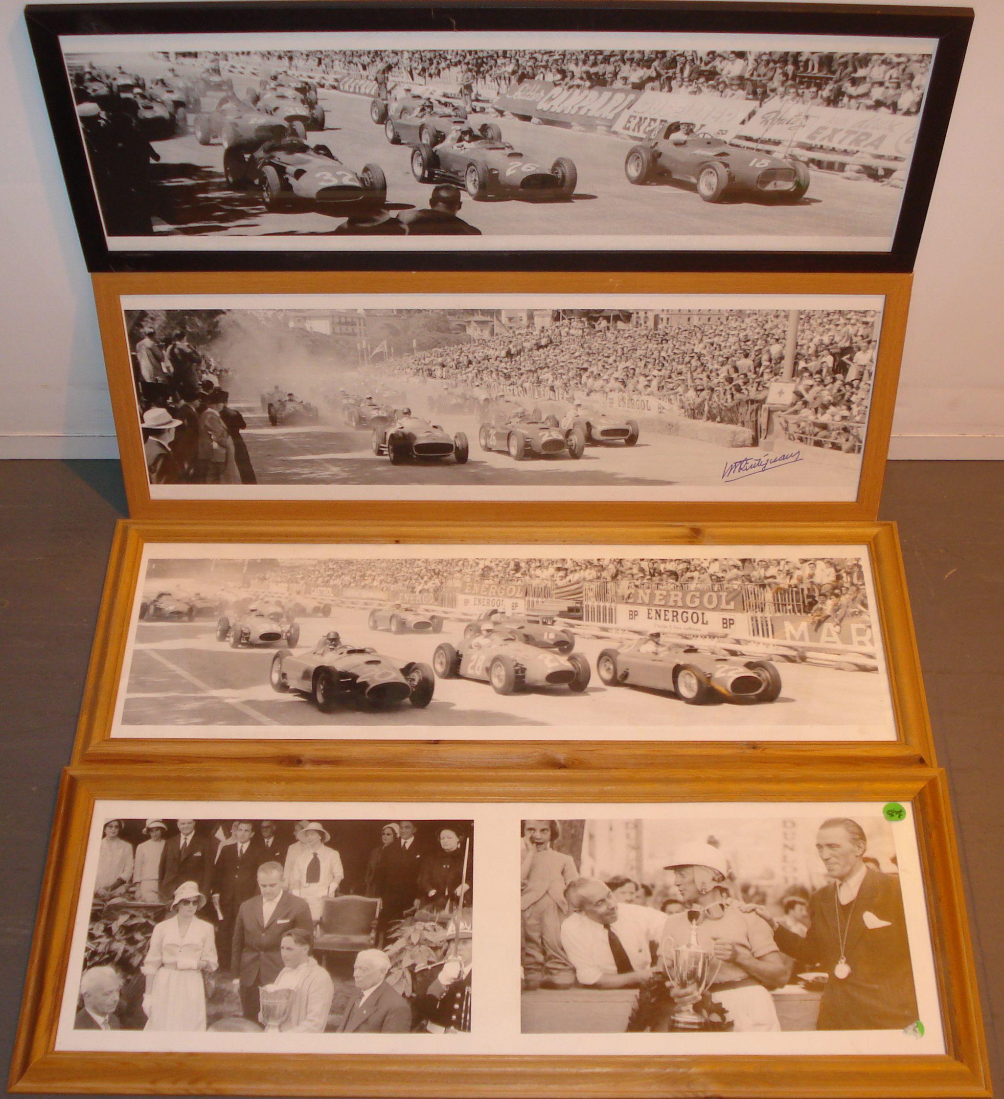 Bonhams Cars : Three panoramic photoprints of 1950s Monaco race-starts,