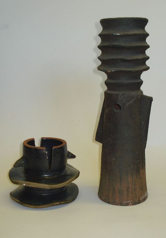 Bonhams Two pieces of Clive Brooker studio pottery