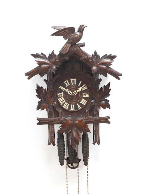 Bonhams An early 20th century quarter striking Black Forest cuckoo clock Hubert Herr, Triberg Bonhams An early 20th century quarter striking Black Forest cuckoo clock Hubert Herr, Triberg