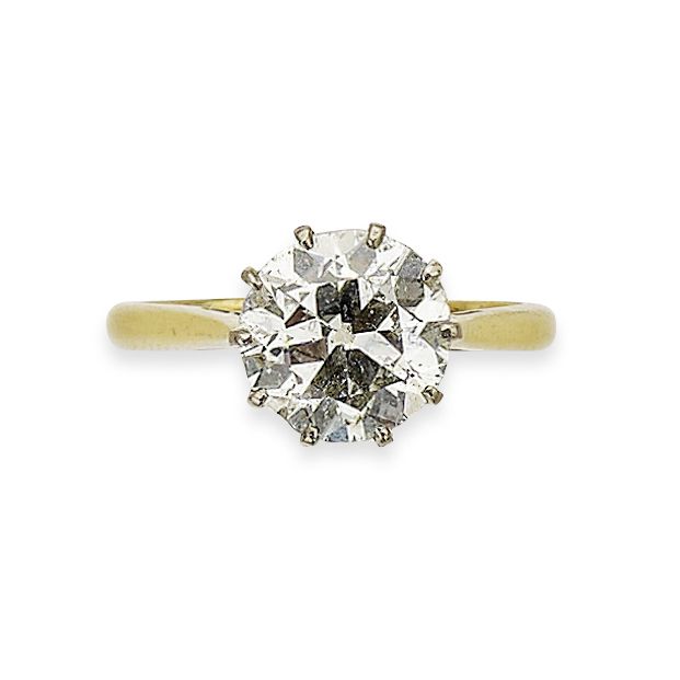 A diamond single-stone ring
