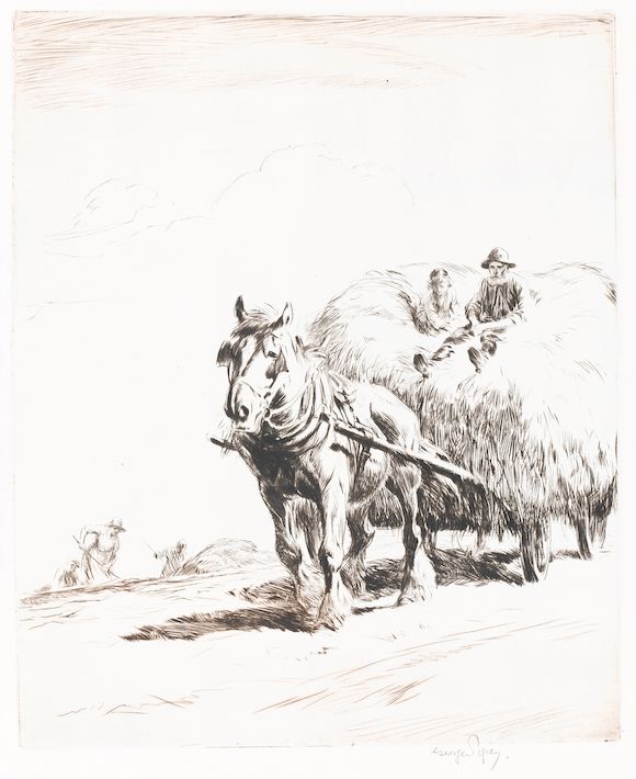 Bonhams Soper, R.E. (British, 18771970) Hay Making; Clearing