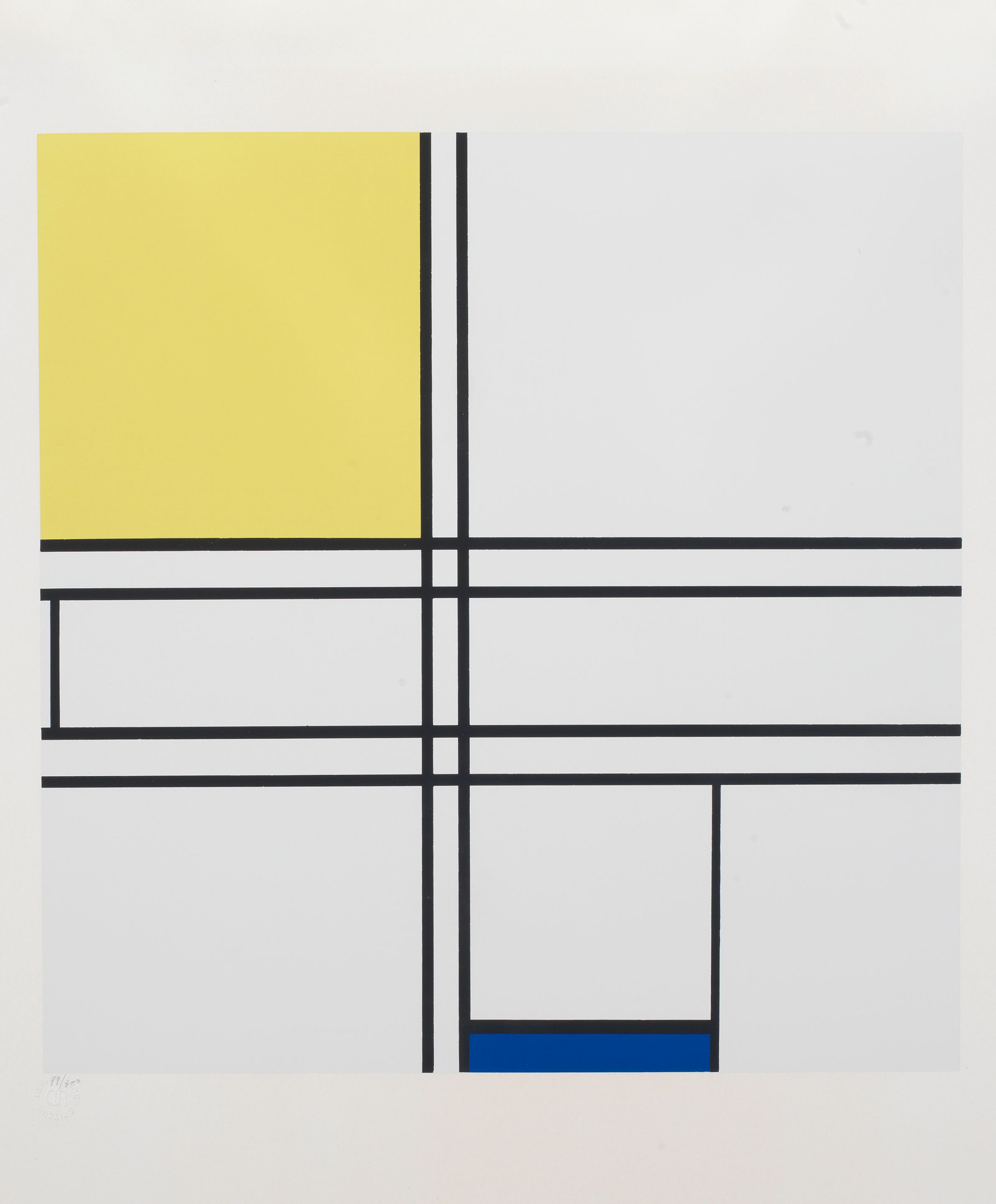 Composition Bleue Et Jaune