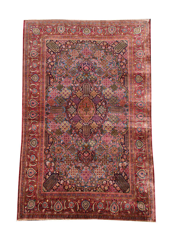 Bonhams A Silk Kashan Prayer Rug Central Persia 6 Ft 8 In X 4 Ft 4 In 204 X 132 Cm