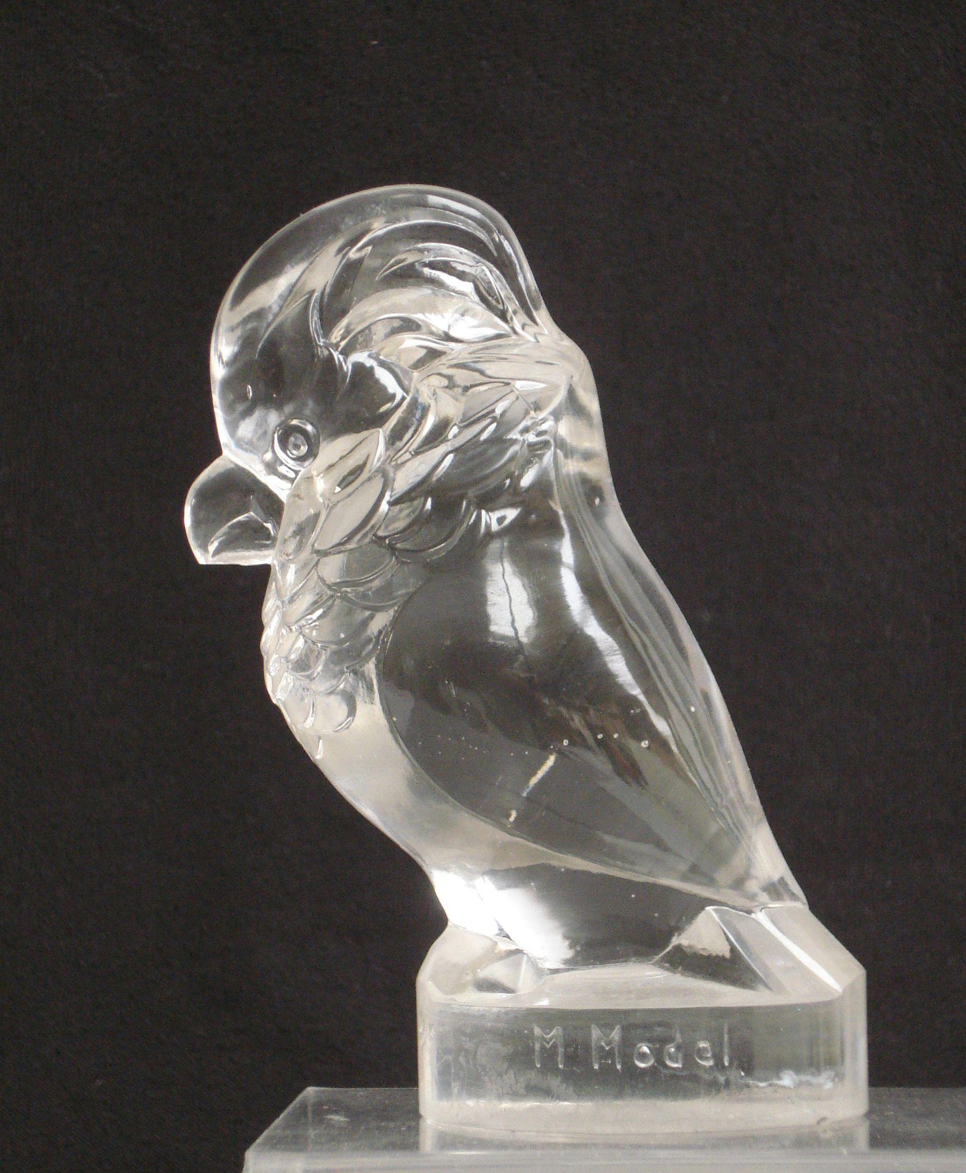 Art Glass Bird Award  Murano Art Glass Parrot Bird Figurine Trophy Award