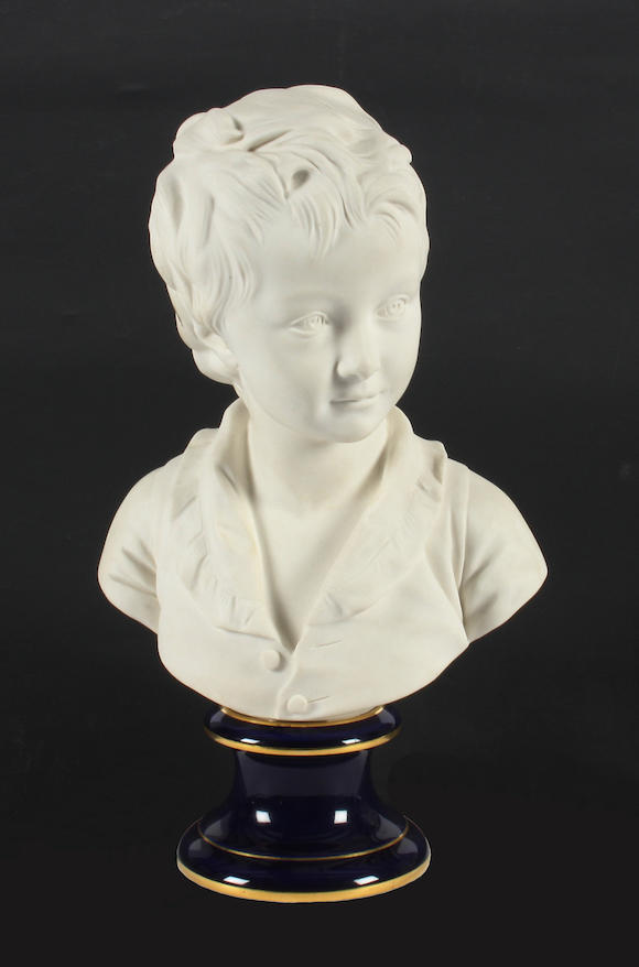 Bonhams : A Sèvres biscuit bust of Alexandre Brongniart as a child ...