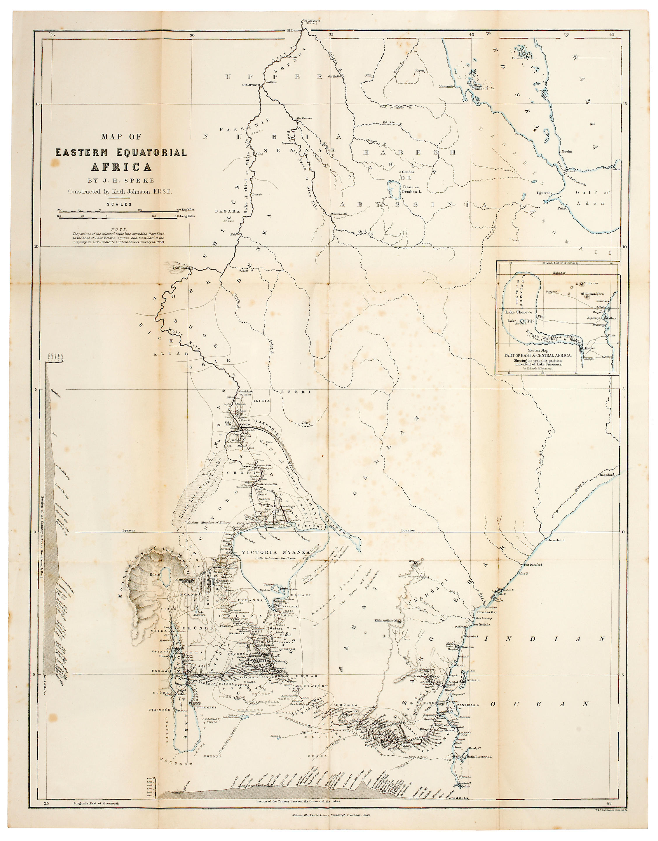 Bonhams : SPEKE (JOHN HANNING) Journal of the Discovery of the Source ...