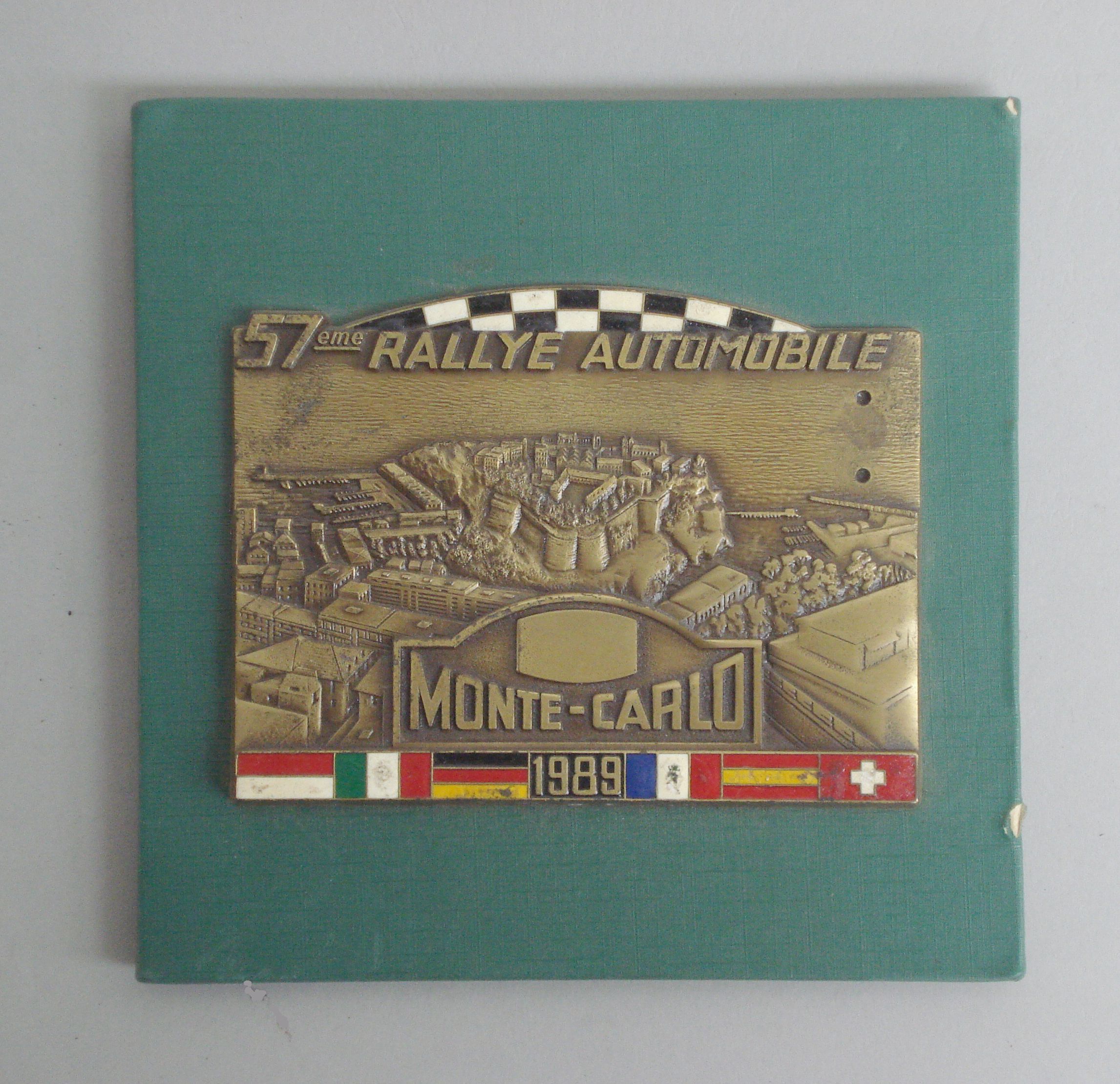Rallye Monte-Carlo, Plaque publicitaire en métal, calendrier perpétuel