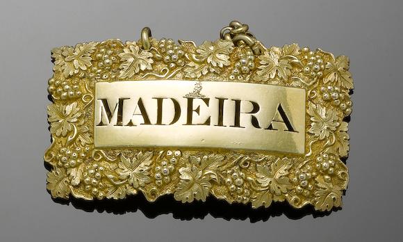 Bonhams A George Iii Silver Gilt Madeira Wine Label By George