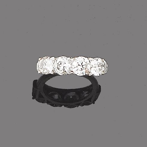 A diamond four-stone ring