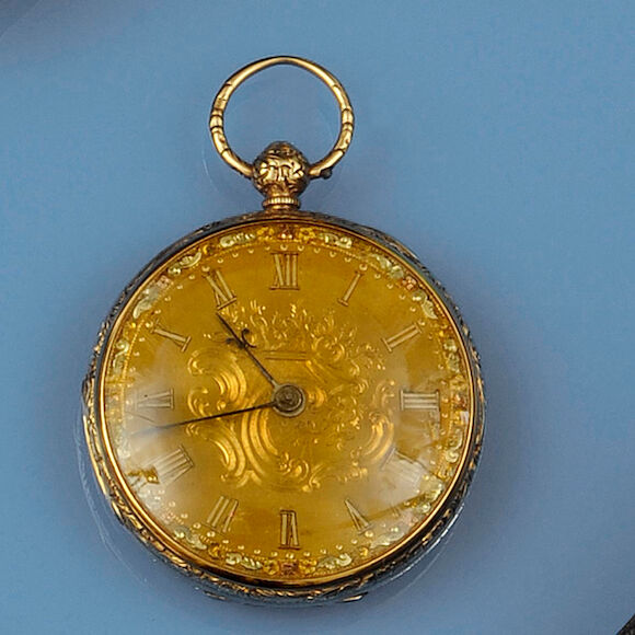 Bonhams : Levi Bro, Exeter: An 18ct gold pocket watch