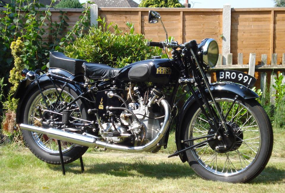 Bonhams : 1936 Vincent-HRD 499cc Series-A Meteor Frame no. D1184 Engine ...