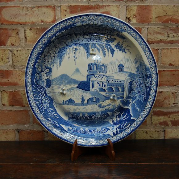 Bonhams A large Bevington & Co blue and white meat dish