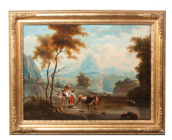 Bonhams : Manner of Dirk van Bergen, 19th century Figures and cattle ...