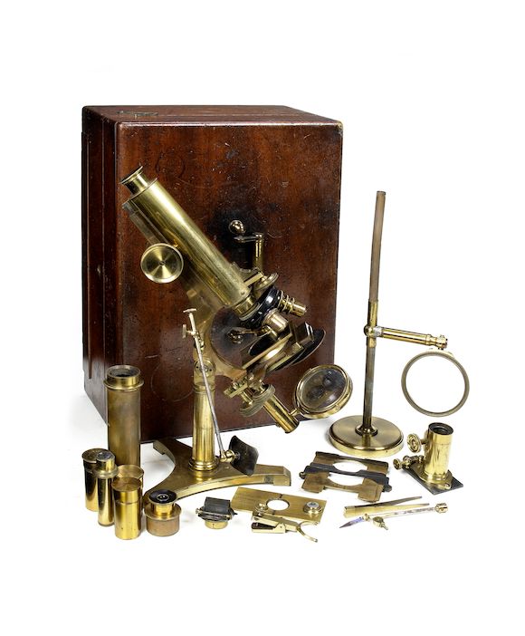 Smith Microscope Bonhams : A Smith & Beck compound monocular microscope, English, mid ...