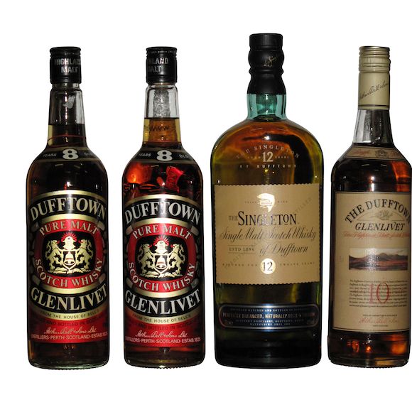 Bonhams : Dufftown- 8 year old (2) Dufftown Glenlivet- 10 year old ...