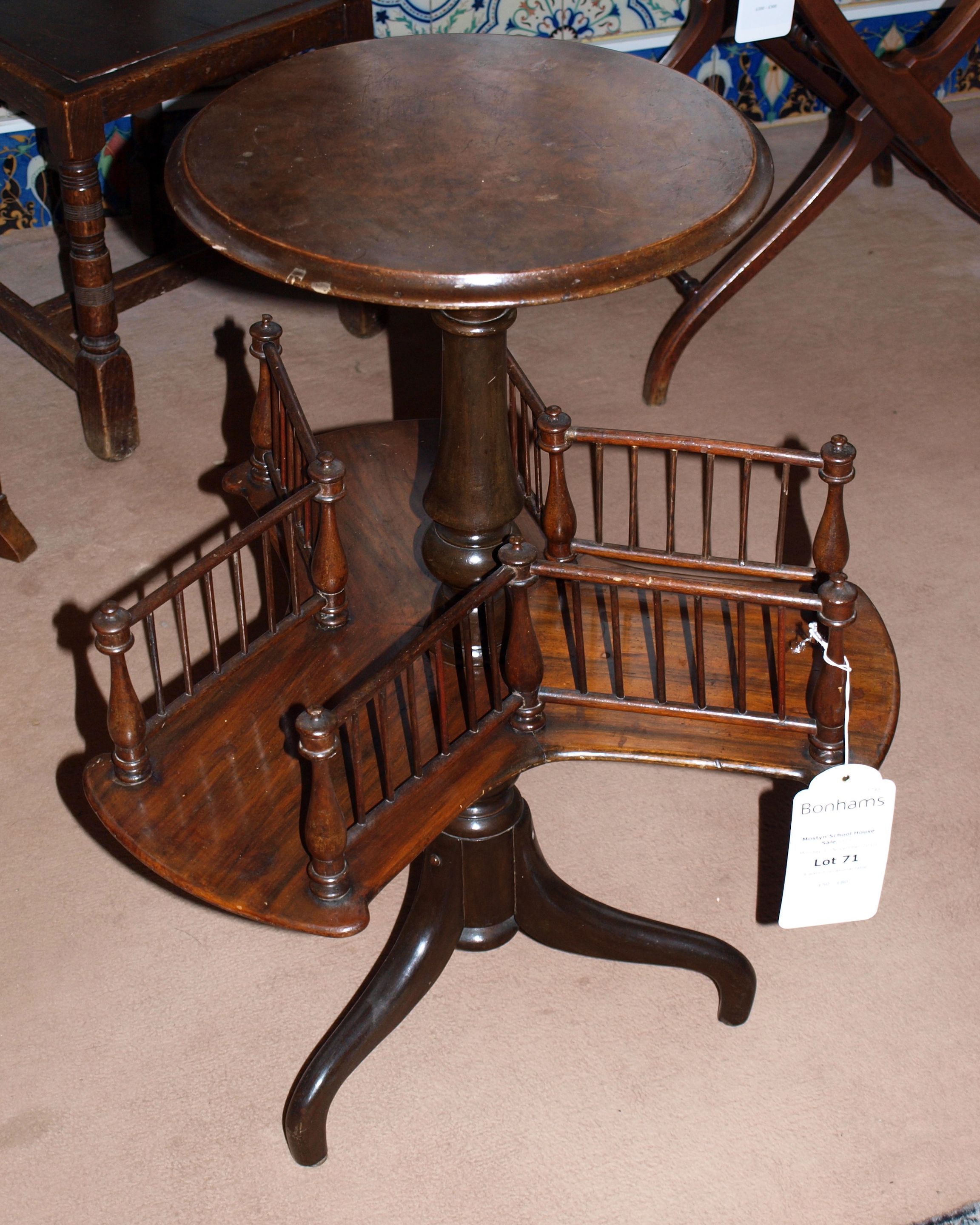 A walnut occasional table