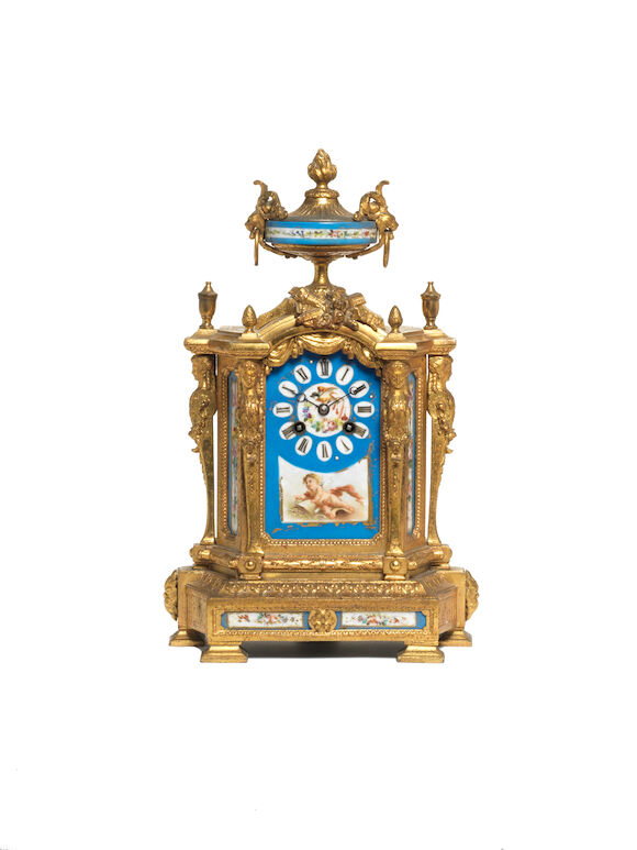 Bonhams : A late 19th century French porcelain mounted gilt metal ...