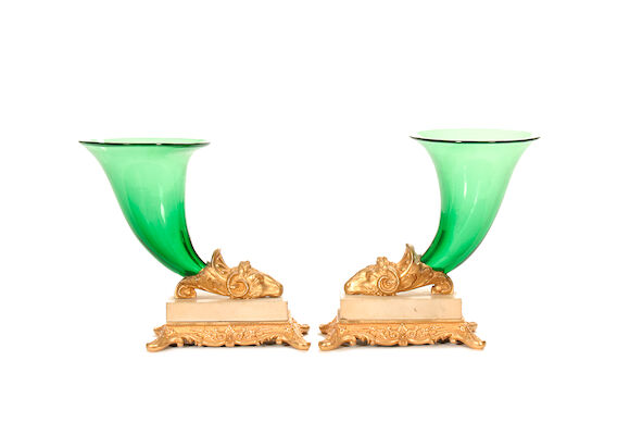 Bonhams : A pair of late 19th / early 20th century gilt metal ...