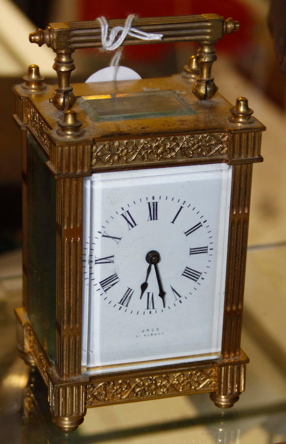 Bonhams Early 20th Century Gilt Brass French Carriage Timepiece