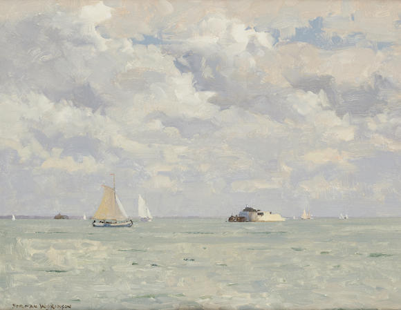 Bonhams : Norman Wilkinson (British, 1878-1971) Off Bembridge Point ...