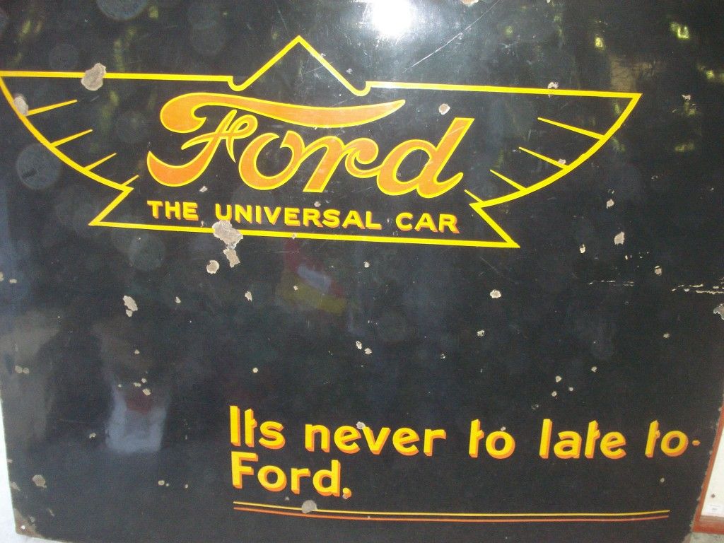 Bonhams Cars : A Ford model T 'The Universal Car' enamel sign,