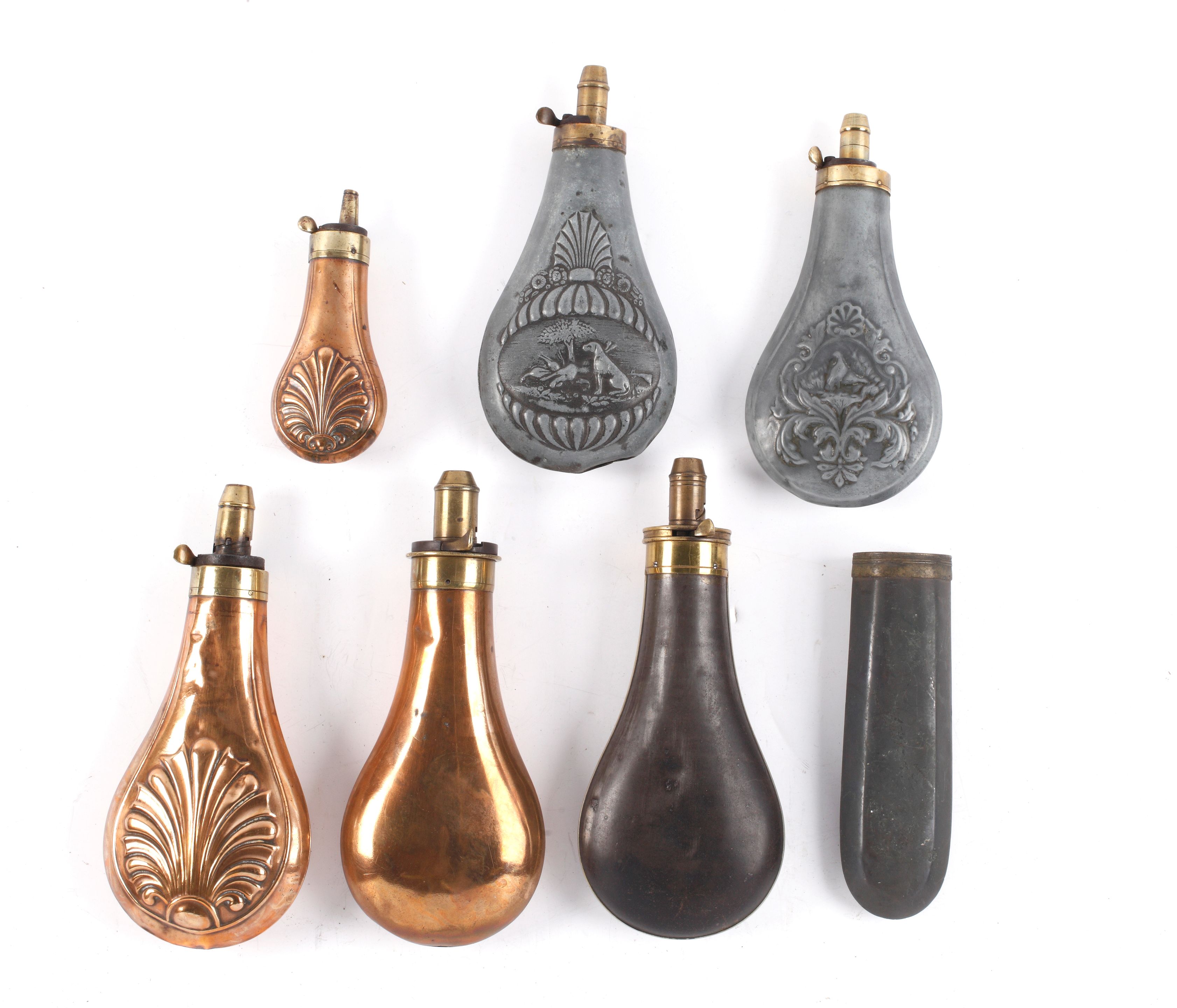 A Copper Pistol Flask