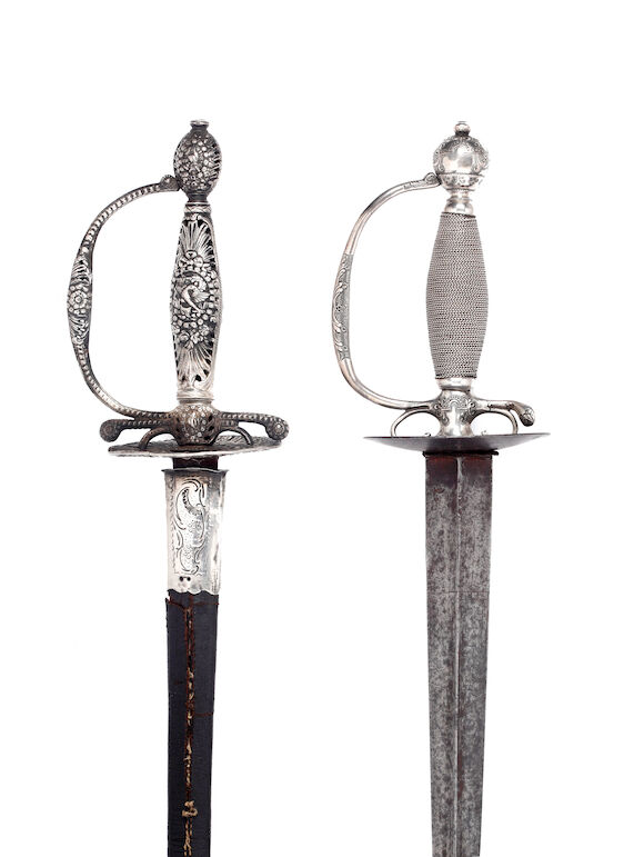 Bonhams : A Silver Hilted Small Sword