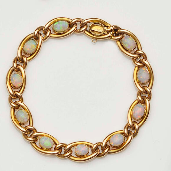 Bonhams A late Victorian opal set bracelet