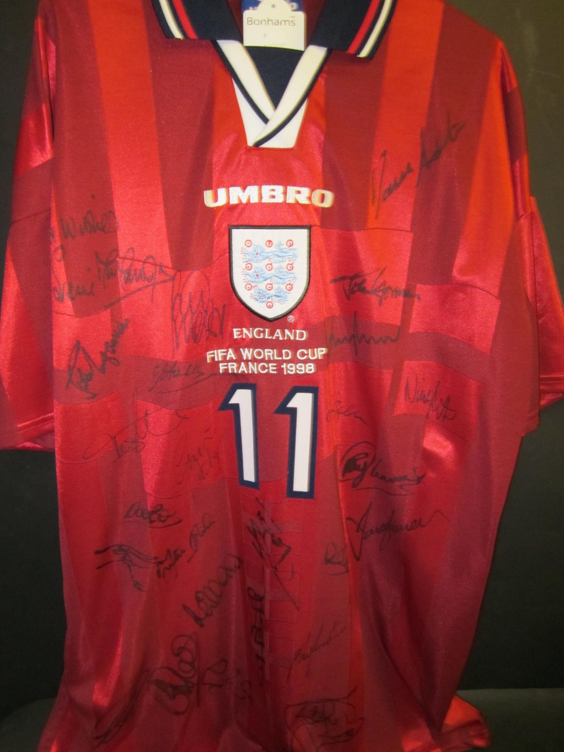 Bonhams France World Cup 1998 Steve McManaman hand signed match