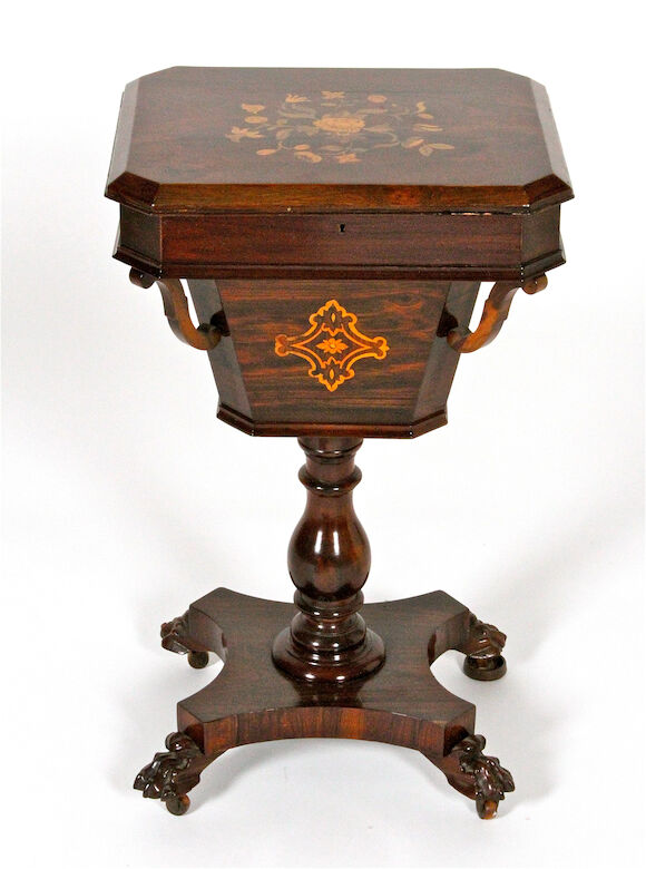 Victorian Work Table Bonhams : An early Victorian rosewood work table
