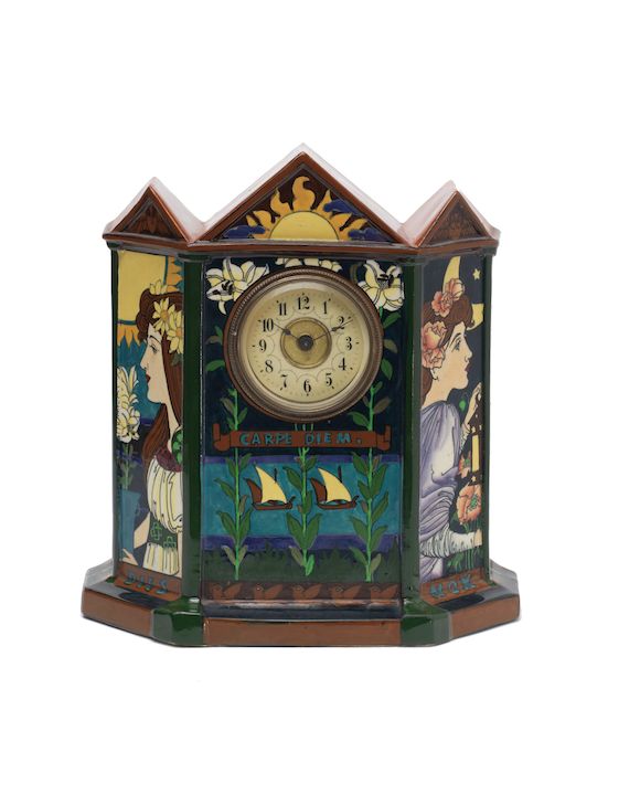 Frederick Rhead Clock Bonhams : Frederick Rhead for Foley Pottery An Intarsio and Urbato ...