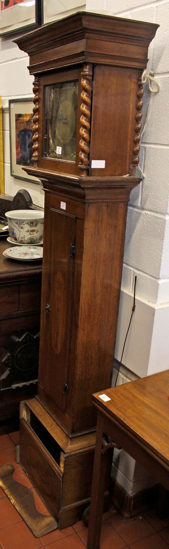 Bonhams A 3rd quarter 18th century thirty hour oak longcase clock