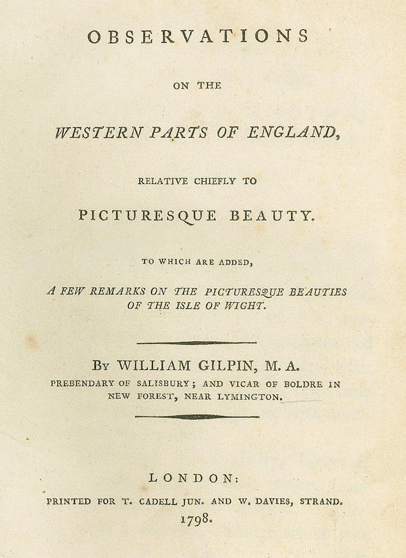 Bonhams : GILPIN (WILLIAM) Observations on Several Parts of the ...